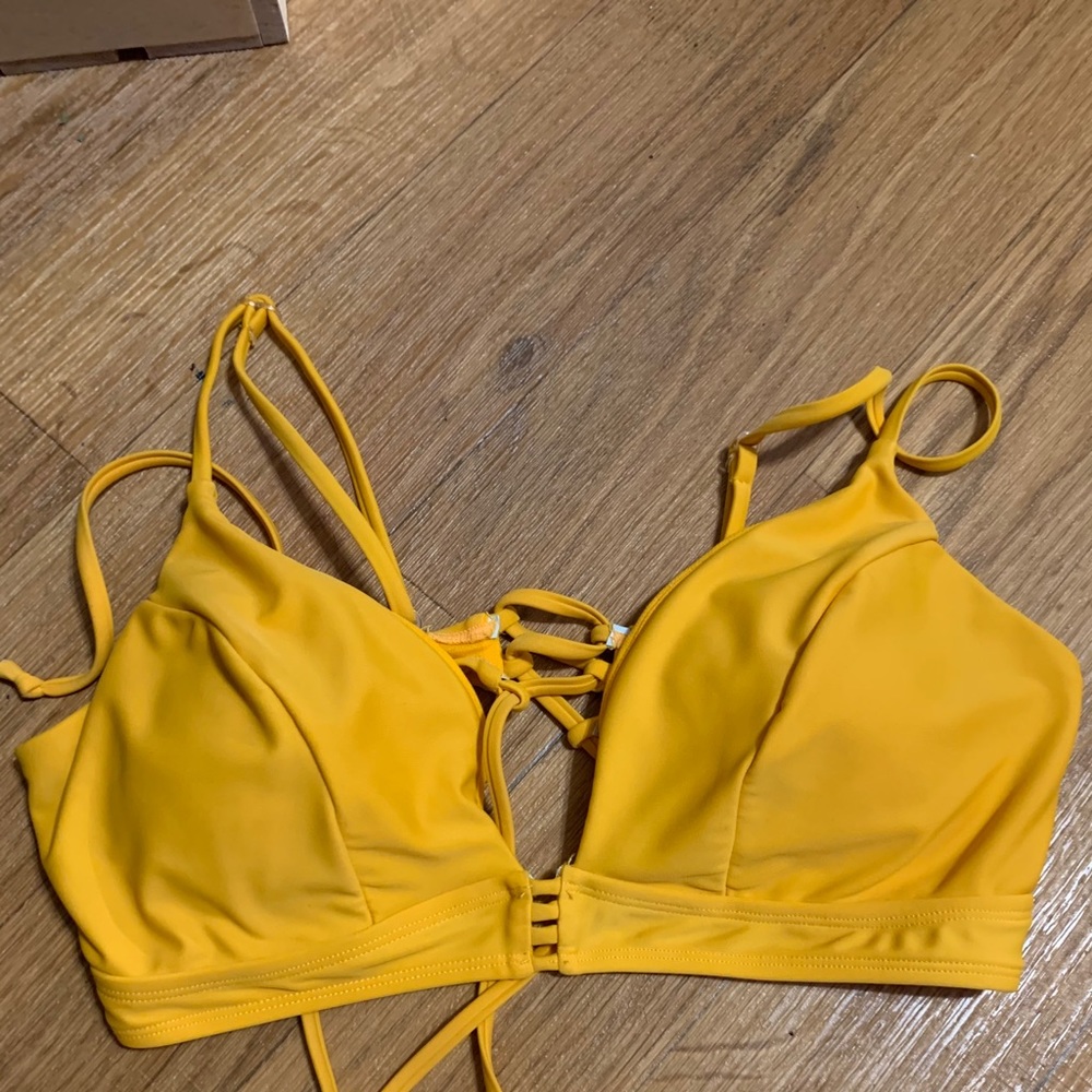 yellow bikini top